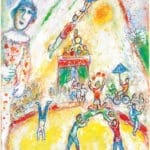 Marc Chagall, Nu au Croissant de Lune, 1950, 18 x 12", Brush, India ink and wash painting on laid paper, Courtesy of Park West Museum
